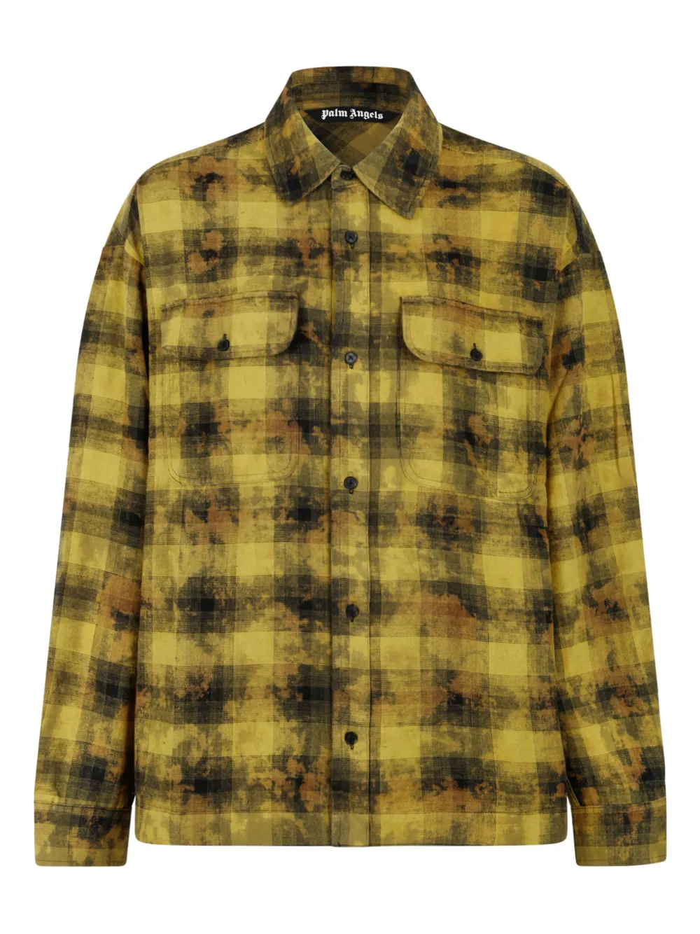 Palm Angels checked shirt Geel