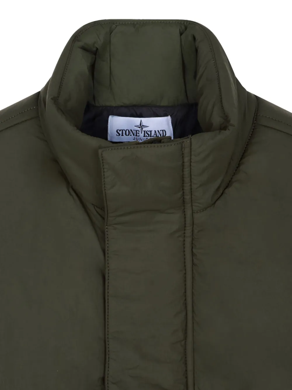 Stone Island Junior Gewatteerd gilet met blaaszak Groen