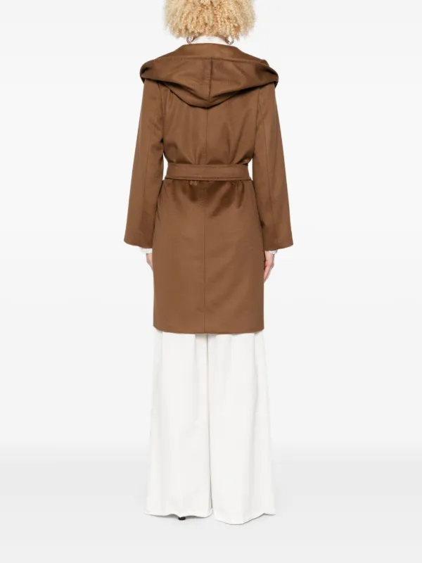 Max Mara フーデット コート Max Mara フーデッド コート | ブラウン | FARFETCH JP