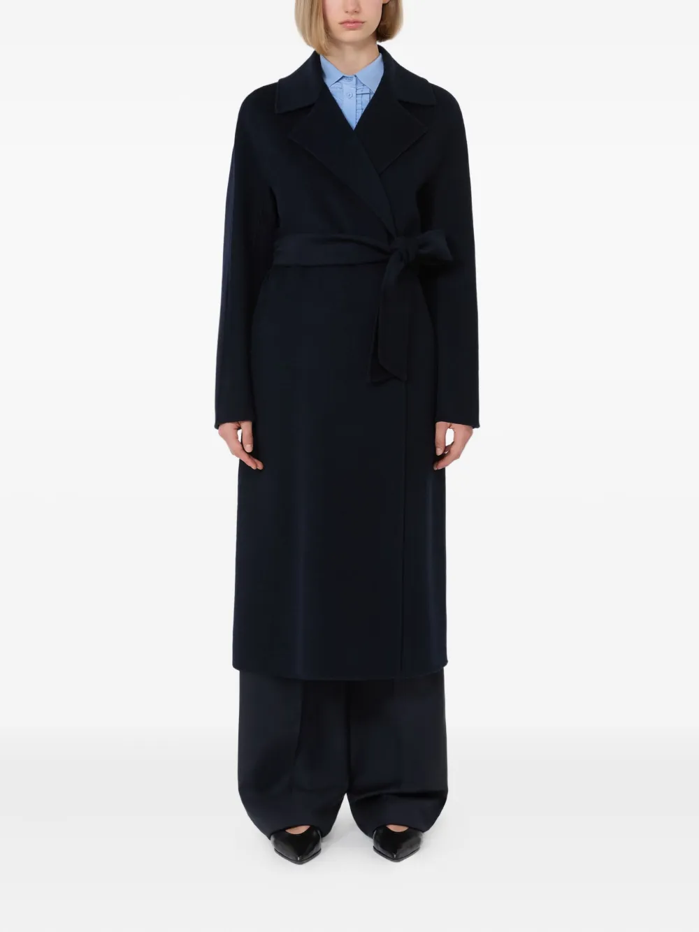 Max Mara Cles belted coat Blauw