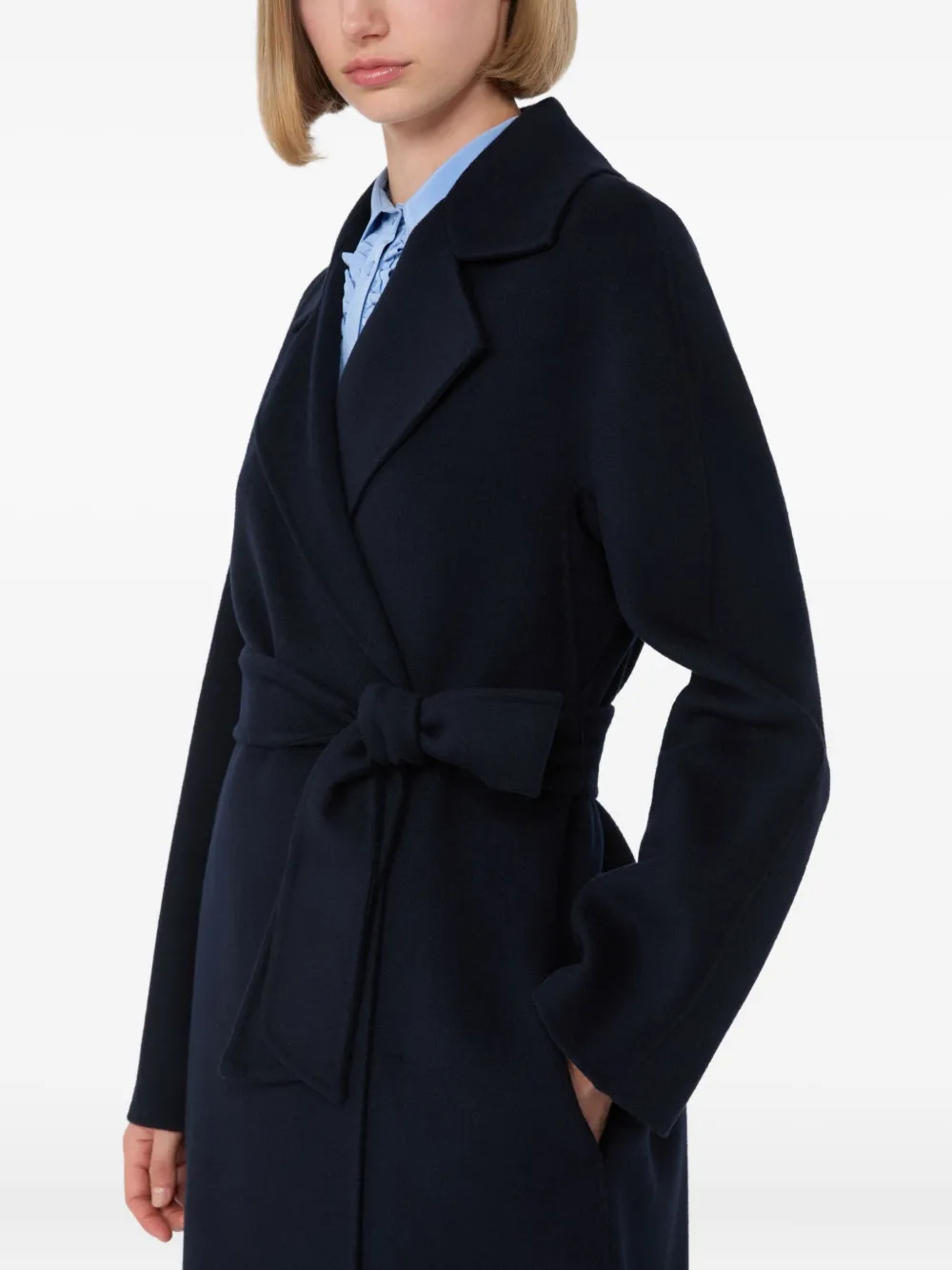 Max Mara Cles belted coat Blauw