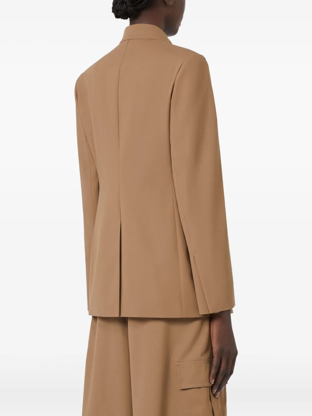 Max Mara stand-collar single-button jacket Bruin