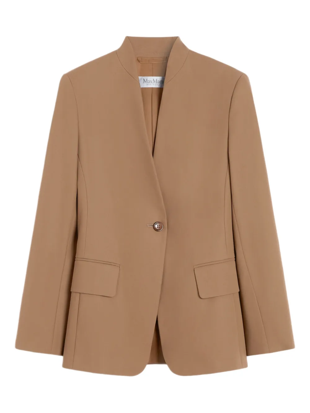 Max Mara stand-collar single-button jacket Bruin