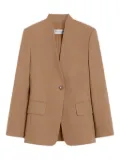 Max Mara stand-collar single-button jacket - Brown