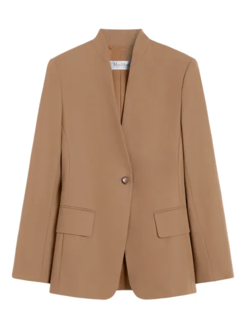 Max Mara stand-collar single-button jacket