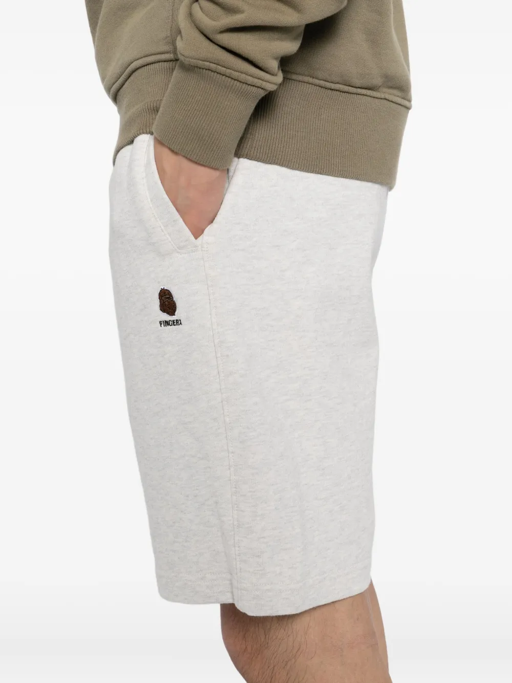 Fingercroxx Cotton Shorts In White