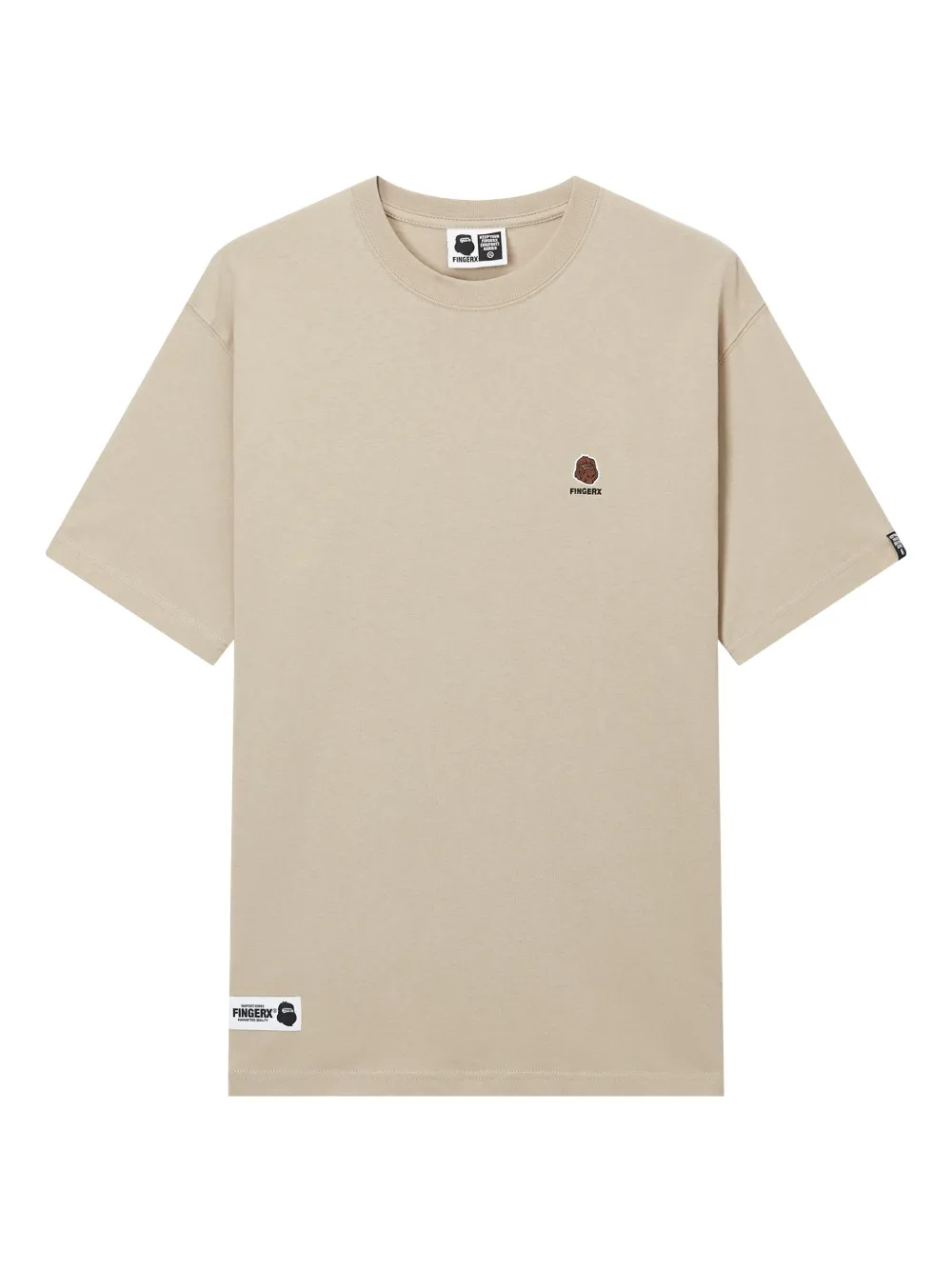 FINGERCROXX embroidered logo T-shirt | Neutrals | Image 1