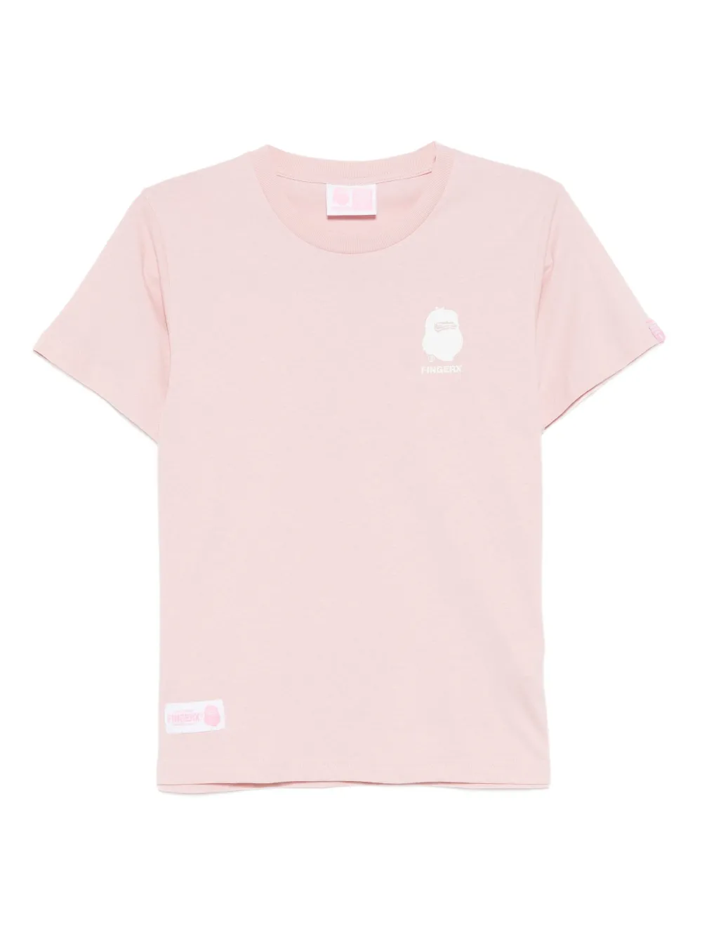 FINGERCROXX logo print T-shirt | Pink | Image 1
