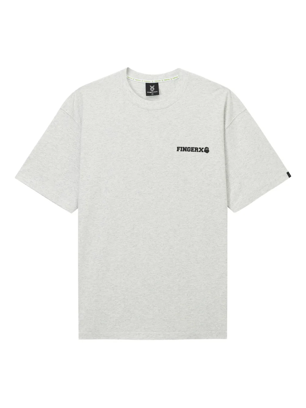 FINGERCROXX logo-embroidered cotton T-shirt | Grey | Image 1