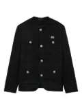 BAPE BLACK *A BATHING APE® back-detail buttoned shirt jacket