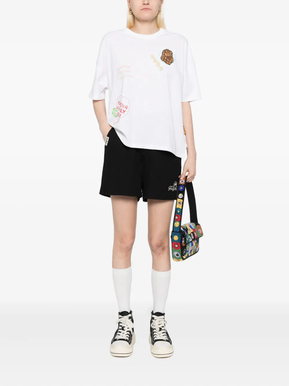 FINGERCROXX logo-embroidered shorts | Short Shorts | Image 2