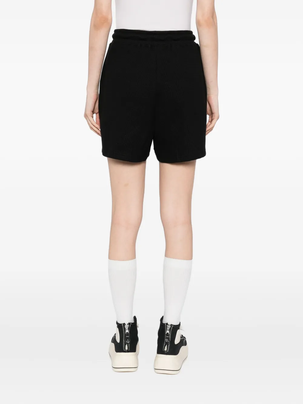 FINGERCROXX Shorts met geborduurd logo Zwart
