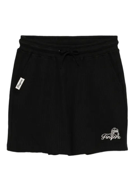 FINGERCROXX logo-embroidered shorts