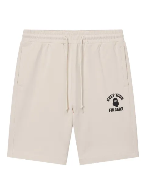 FINGERCROXX logo-print drawstring shorts