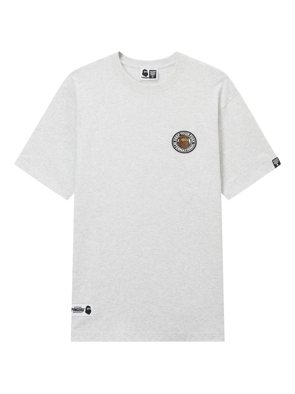 FINGERCROXX embroidered-logo T-shirt | Grey | Image 1