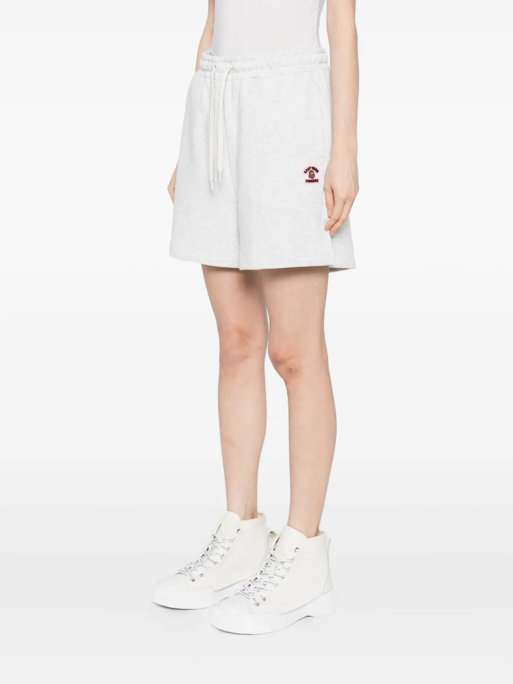 FINGERCROXX Shorts met logopatroon Grijs