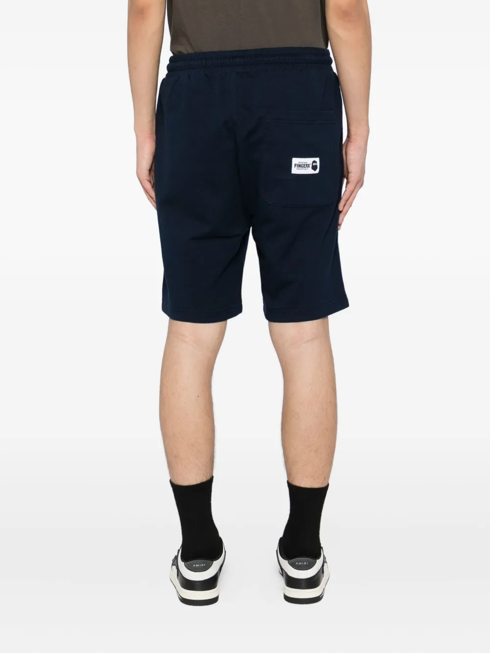 Fingercroxx Logo-print Shorts In Blue