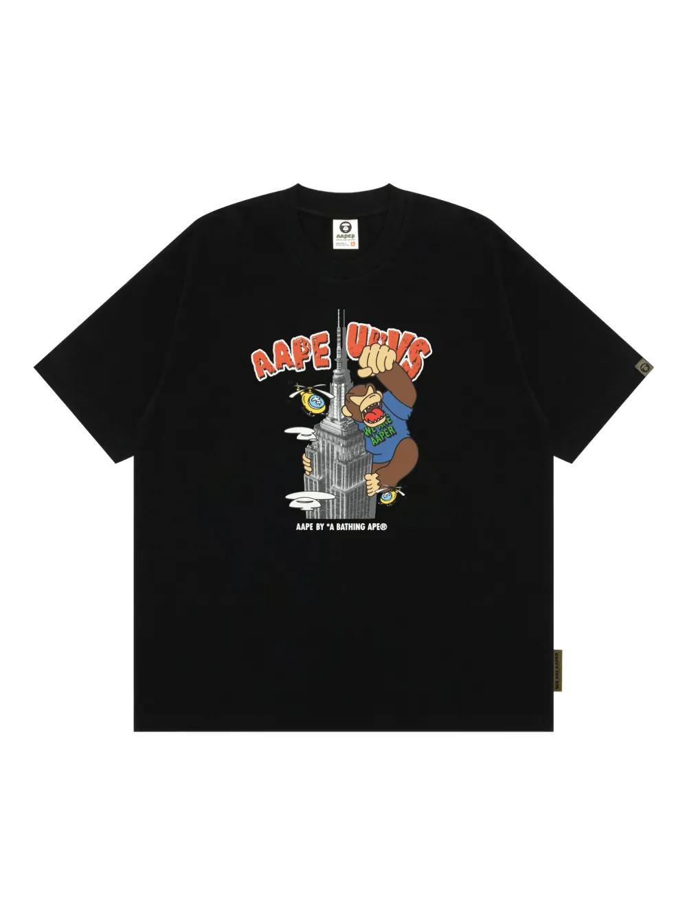 monkey-emblazoned graphic T-shirt