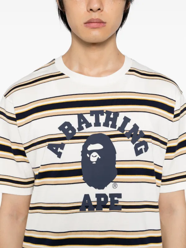 A BATHING APE® ストライプ Tシャツ | ホワイト | FARFETCH JP