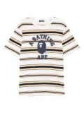 A BATHING APE® striped T-shirt - White