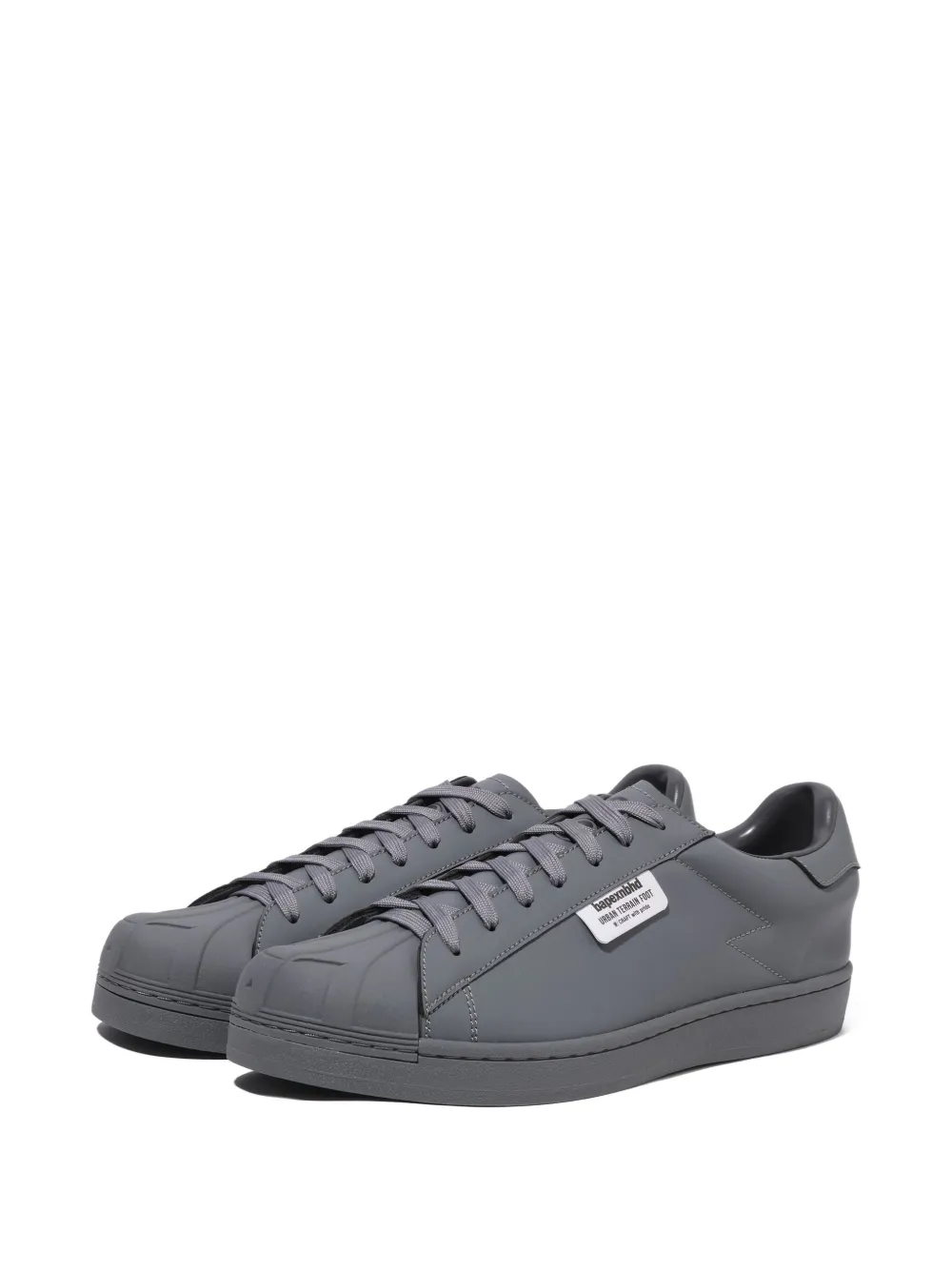 A BATHING APE x NBHD Skull low-top sneakers Grey
