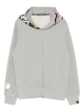 Mastermind Japan x Bape camo-panel hoodie - Grey