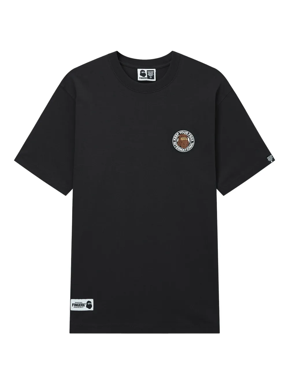 FINGERCROXX embroidered-logo T-shirt | Black | Image 1
