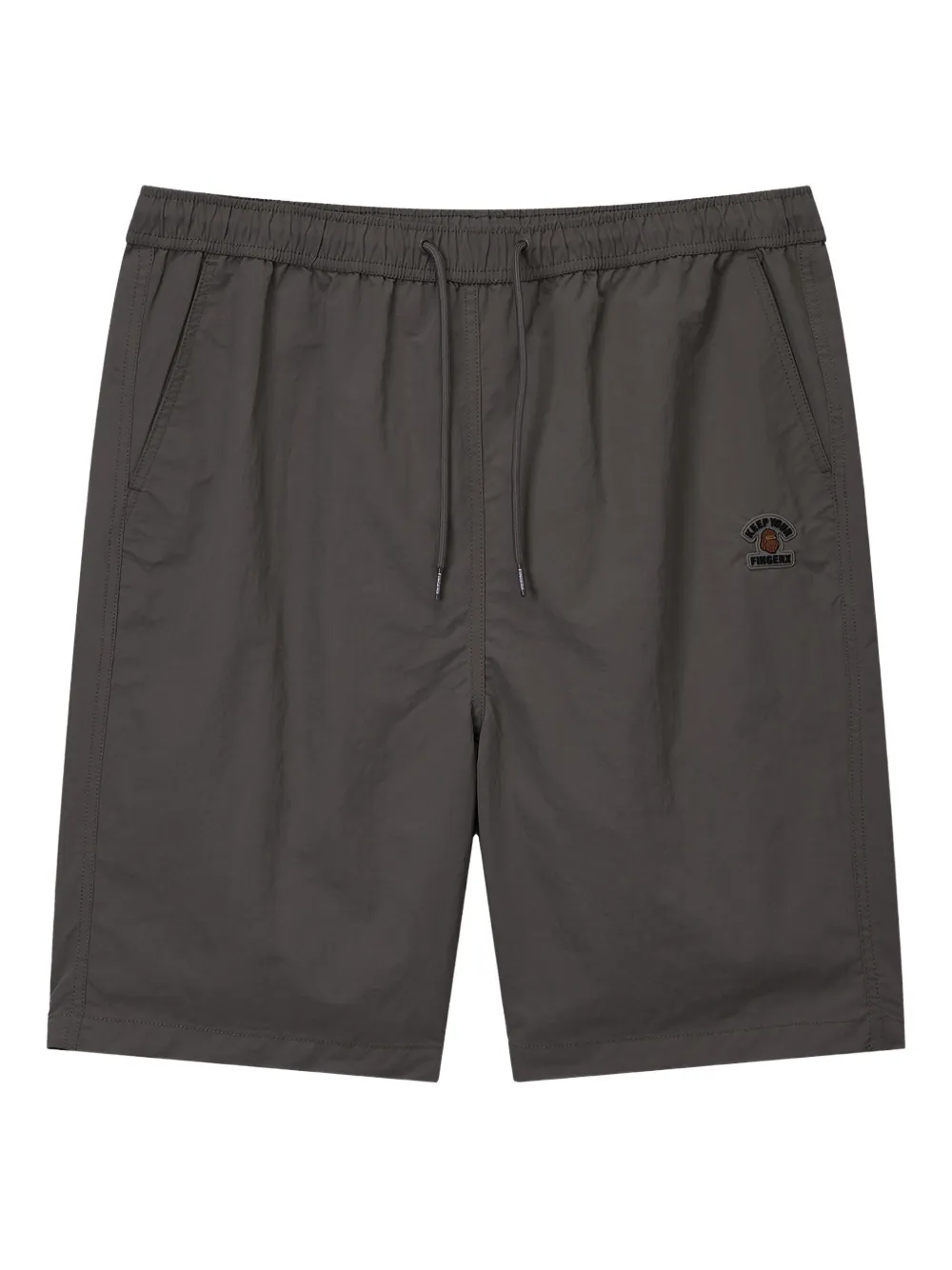 FINGERCROXX drawstring logo-patch shorts | Grey | Image 1