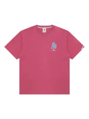 AAPE BY *A BATHING APE® Bravo monkey-embellished T-shirt | Pink