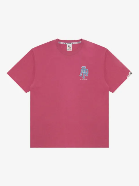 AAPE BY *A BATHING APE® playera con cuello redondo y logo estampado