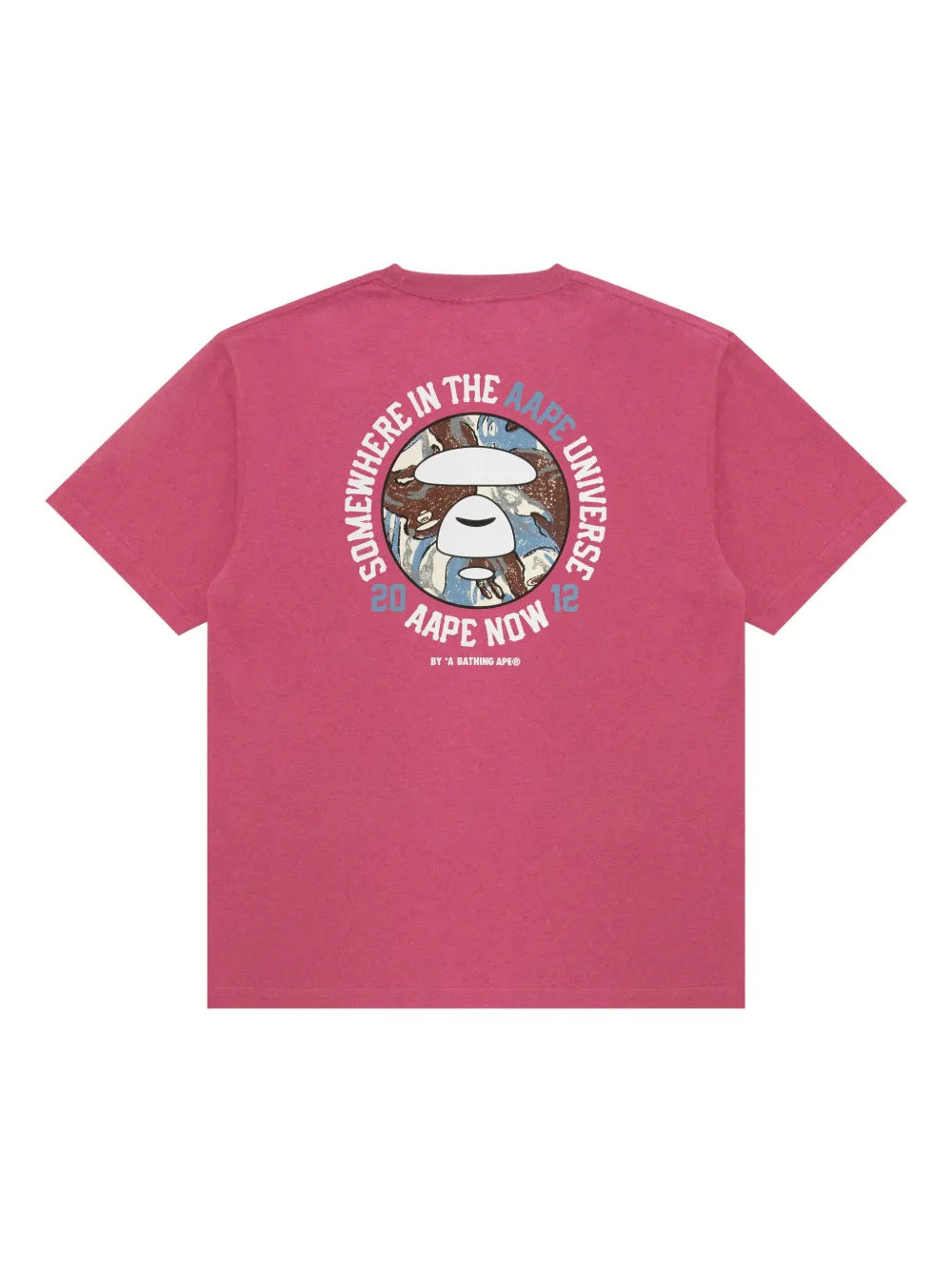 AAPE BY *A BATHING APE T-shirt met logoprint met ronde hals - Roze