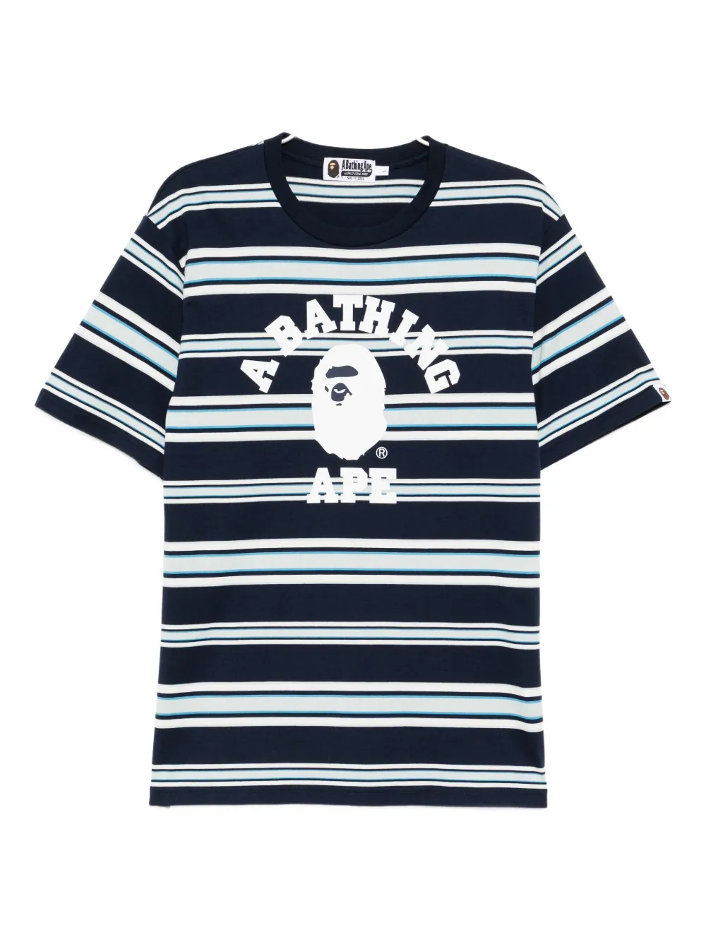 A Bathing Ape Striped T-shirt In Black