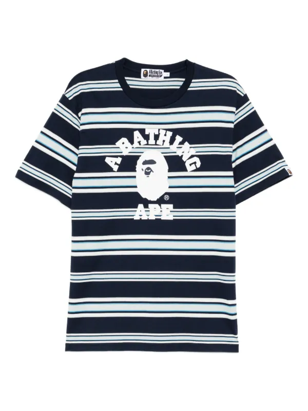 A BATHING APE® Striped T-shirt Blue FARFETCH LB