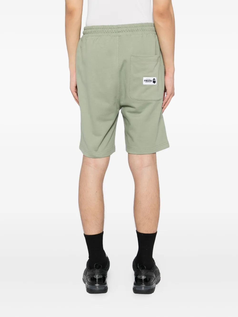 Fingercroxx Logo-print Shorts In Green