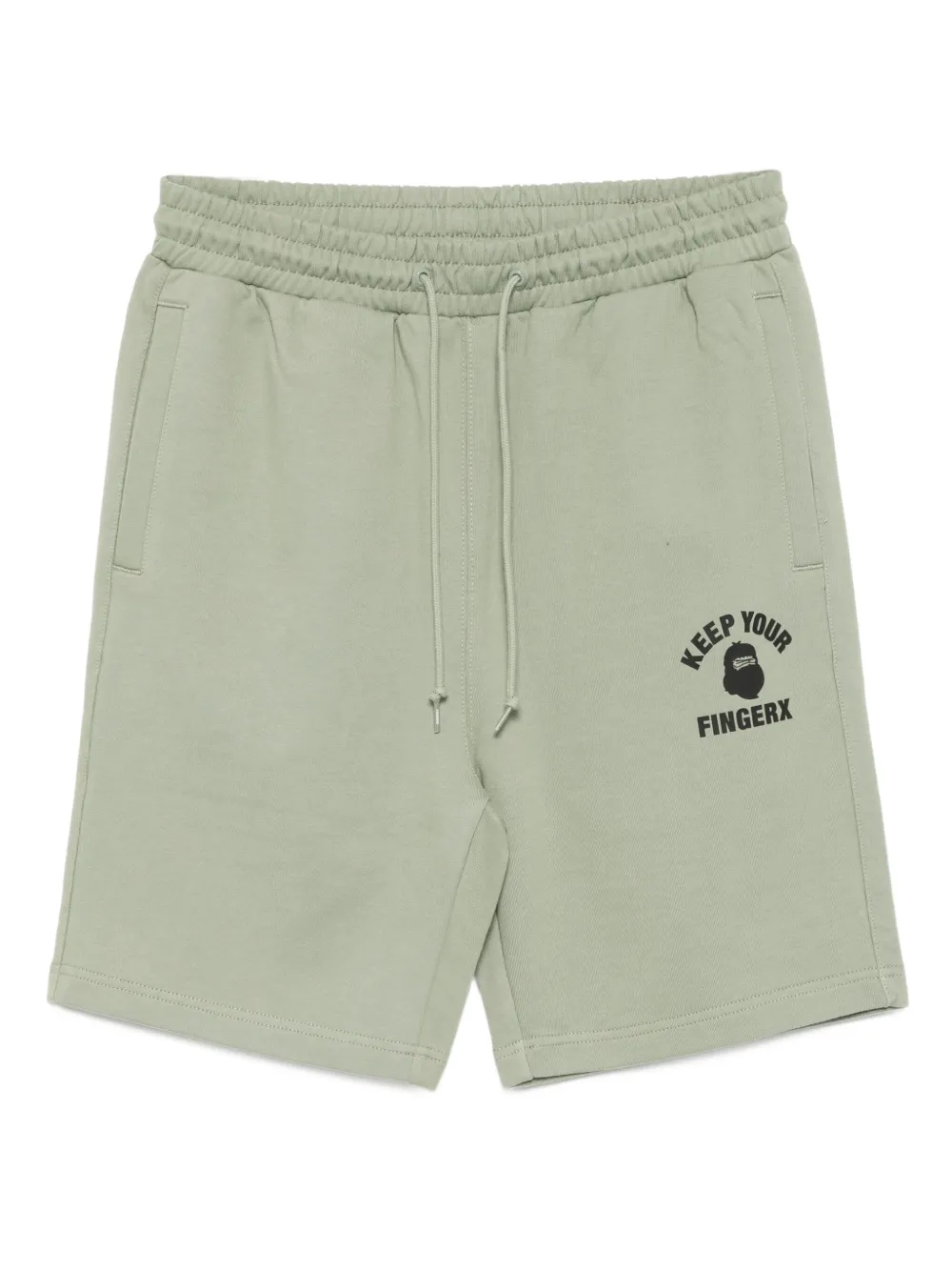 FINGERCROXX logo-print shorts | Green | Image 1