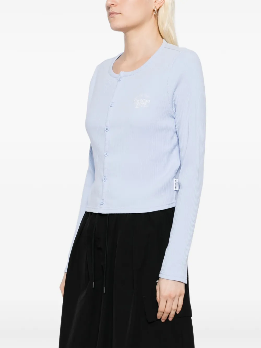CHOCOOLATE Top met geborduurd logo Blauw