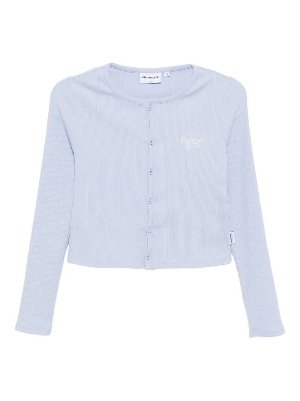 CHOCOOLATE Top met geborduurd logo Blauw