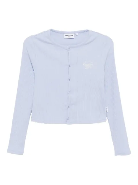 CHOCOOLATE logo-embroidered top
