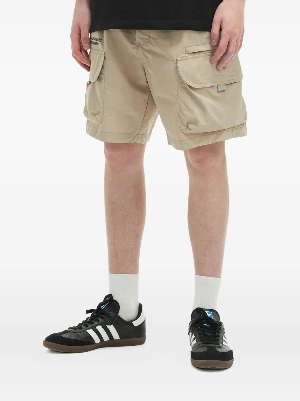 Fingercroxx Drawstring-fastening Cargo Shorts In Neutral