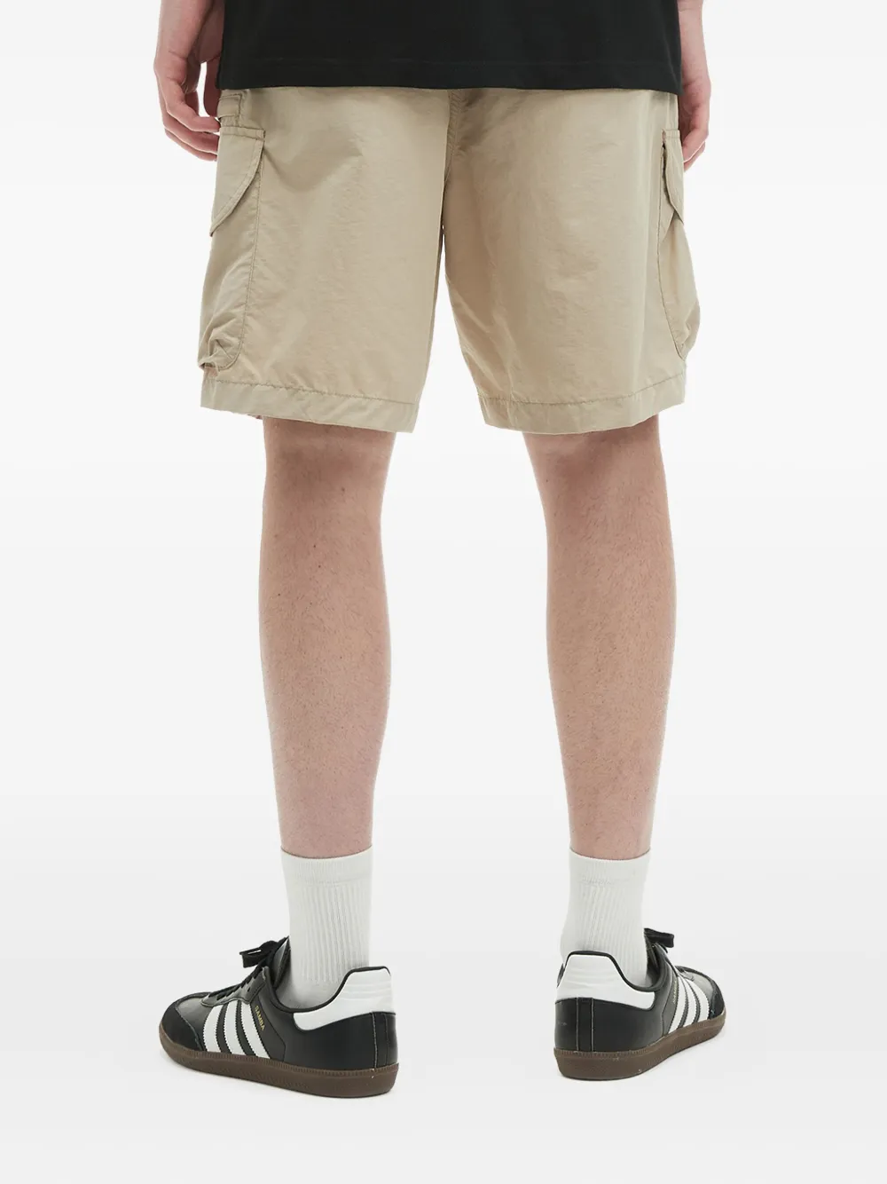 Fingercroxx Drawstring-fastening Cargo Shorts In Neutral