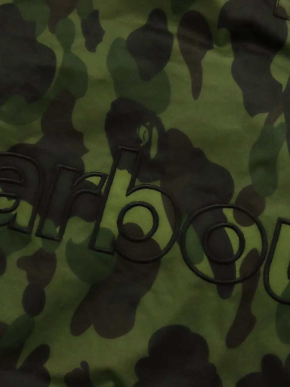 A BATHING APE Jack met camouflageprint en capuchon Groen