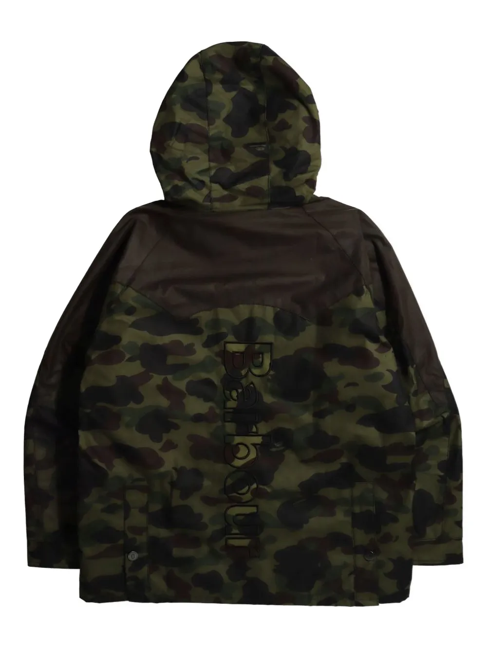 A BATHING APE Jack met camouflageprint en capuchon Groen
