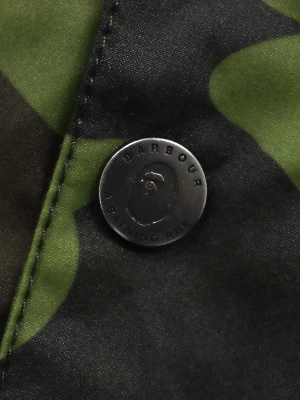 A BATHING APE Jack met camouflageprint en capuchon Groen