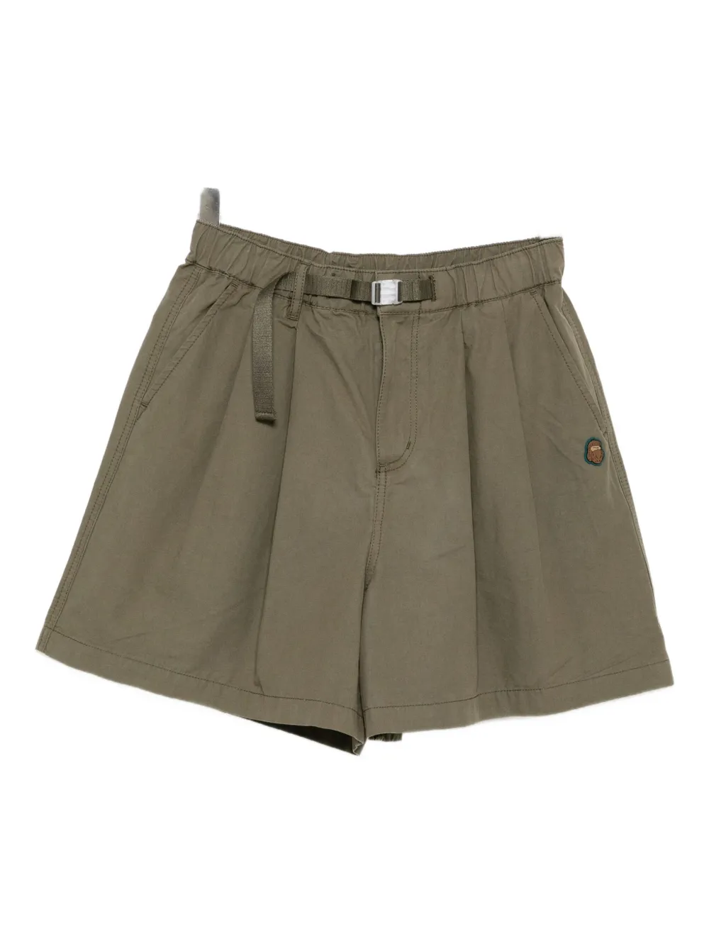 FINGERCROXX logo-patch shorts - Verde