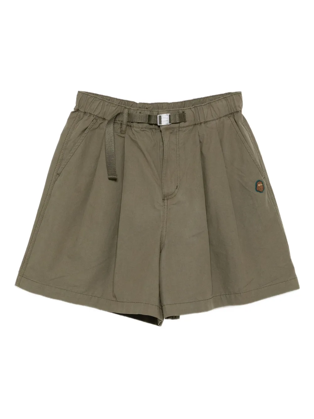 FINGERCROXX logo-patch shorts | Green | Image 1