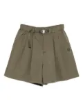 FINGERCROXX logo-patch shorts - Green