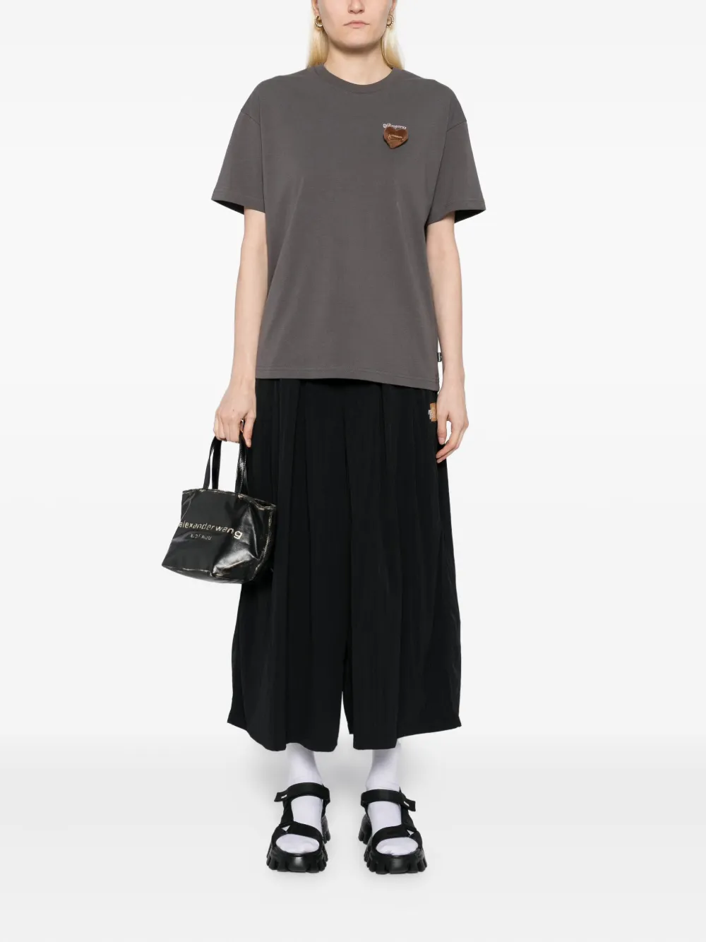FINGERCROXX logo-embroidered trousers | Flared & Bell-Bottom Pants | Image 2