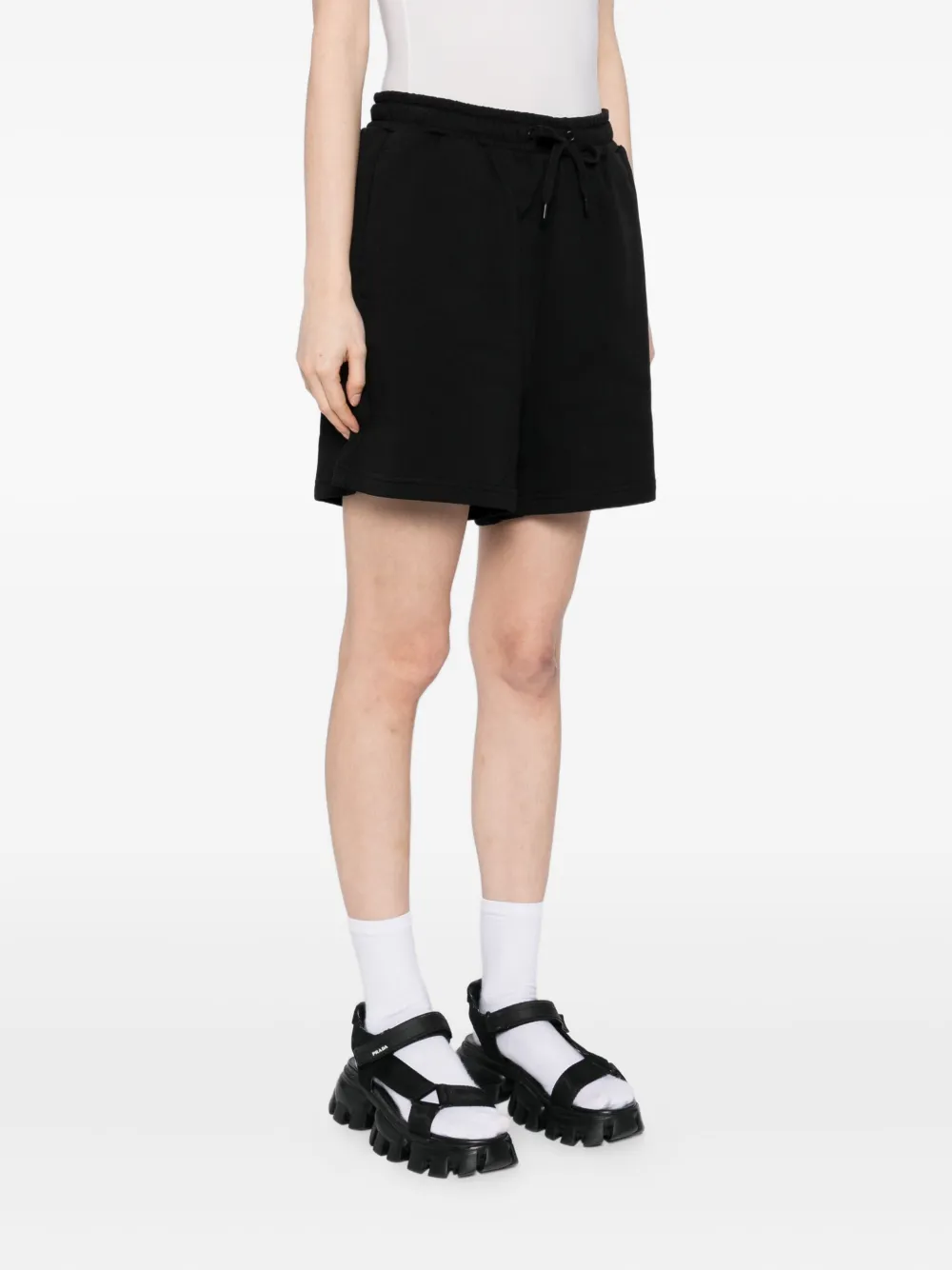 FINGERCROXX Shorts met logopatch Zwart