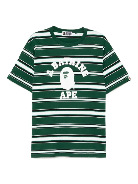 A BATHING APE® playera con motivo de rayas