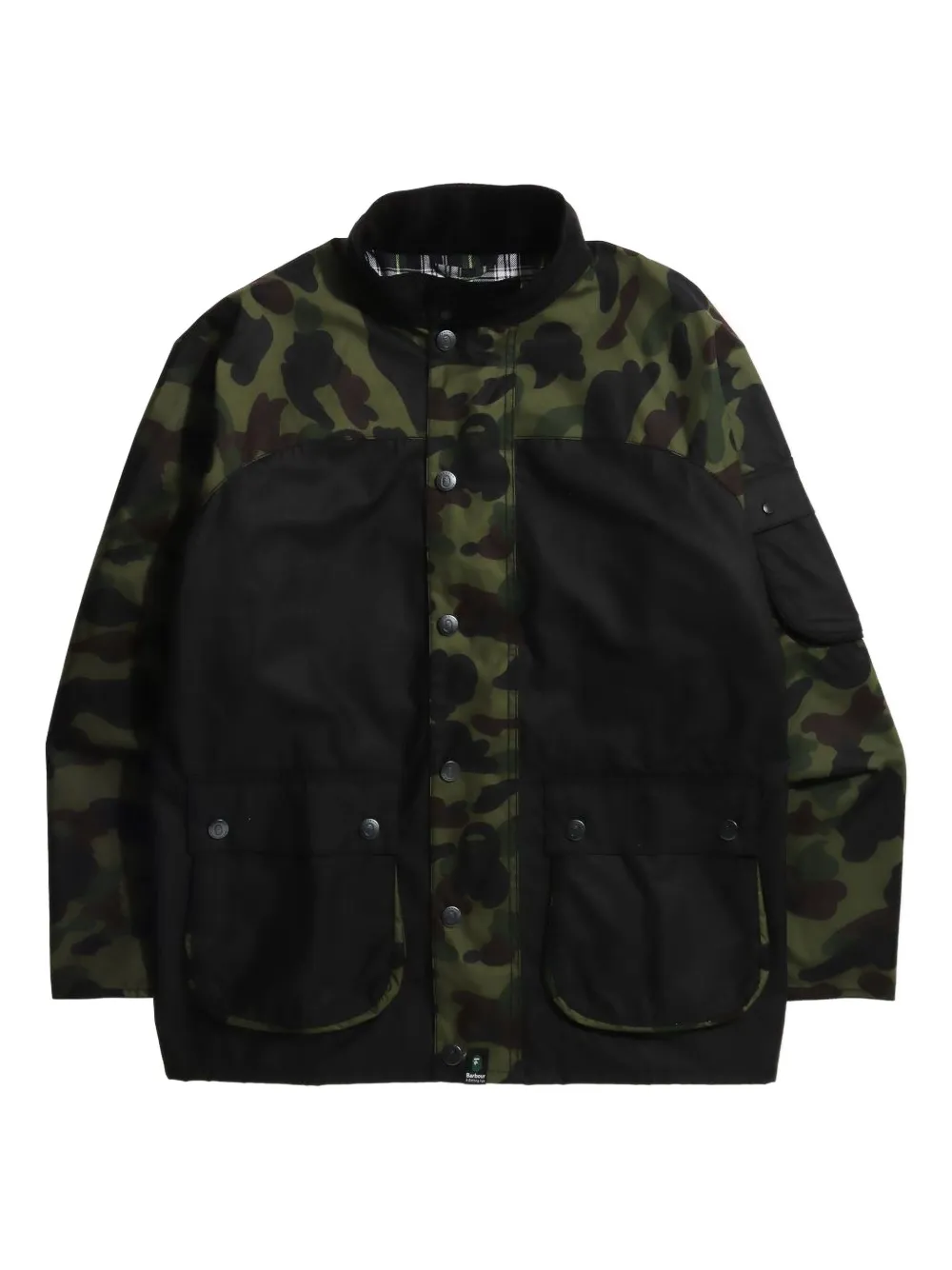 camouflage-patterned buttoned jacket